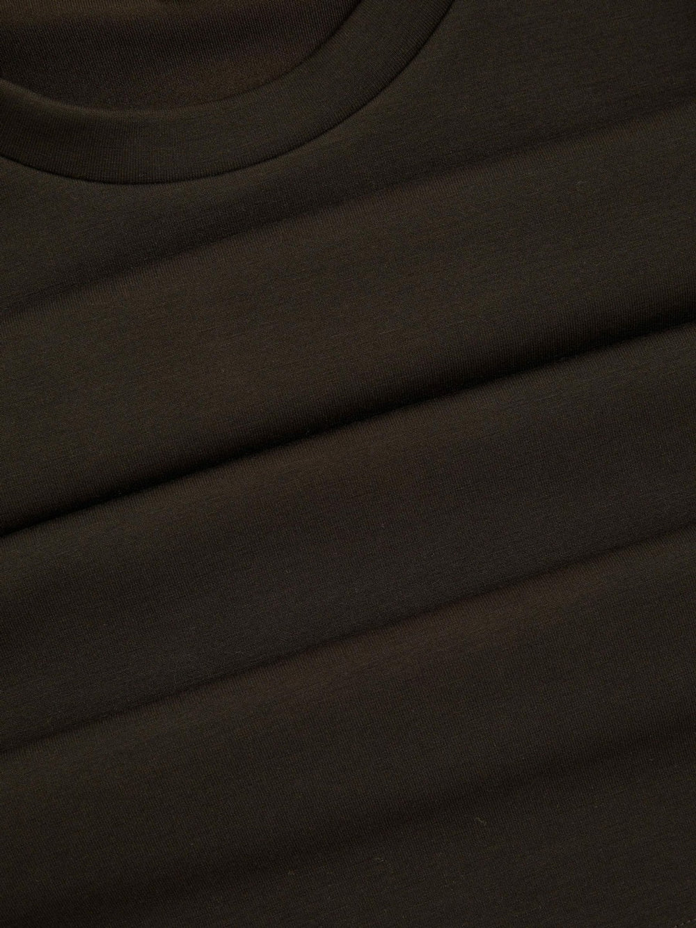 Reiss | Interlock Jersey Crew Neck T-Shirt in Chocolate Brown