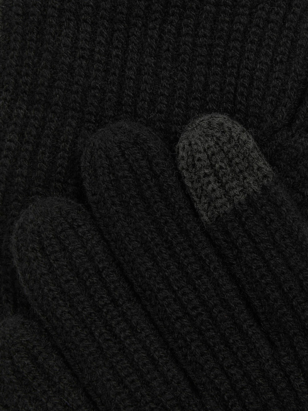 Reiss | Ribbed-Merino Touchscreen Gloves in Black