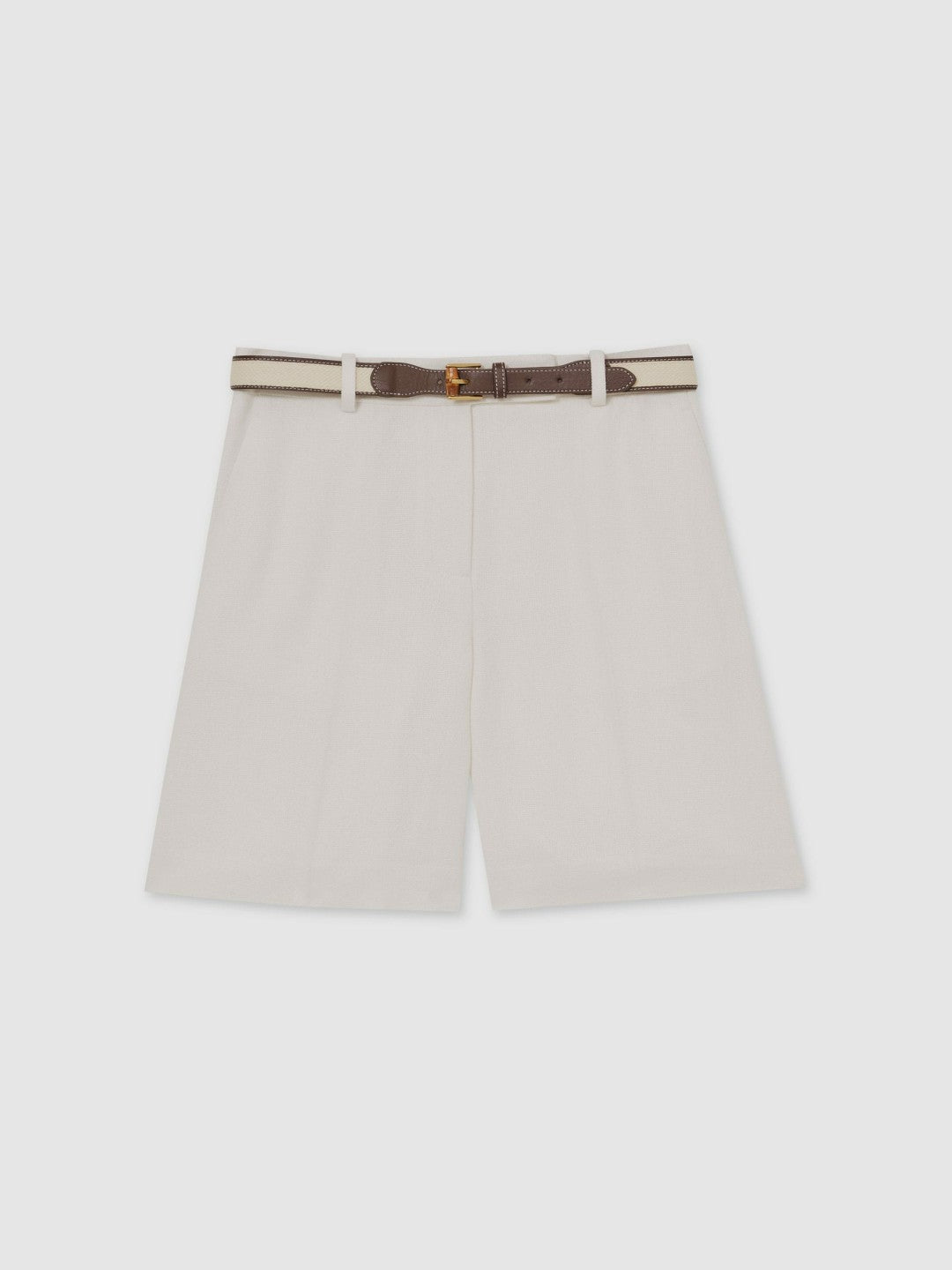 Reiss | Linen-Blend Bermuda Shorts in White