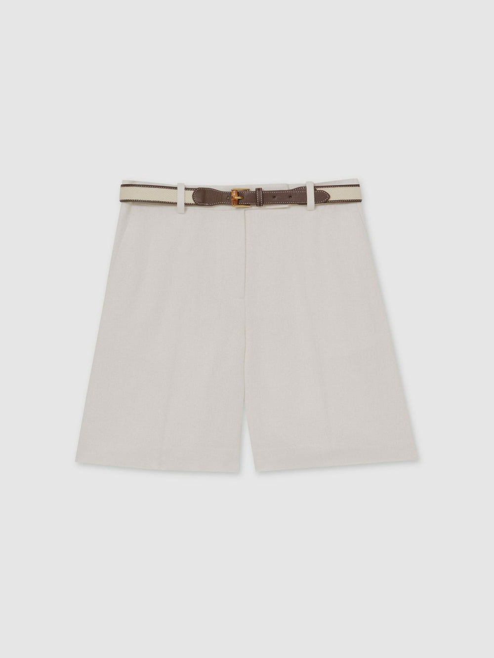 Reiss | Linen-Blend Bermuda Shorts in White
