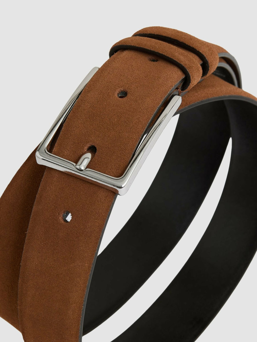 Reiss | Suede Belt in Light Tan