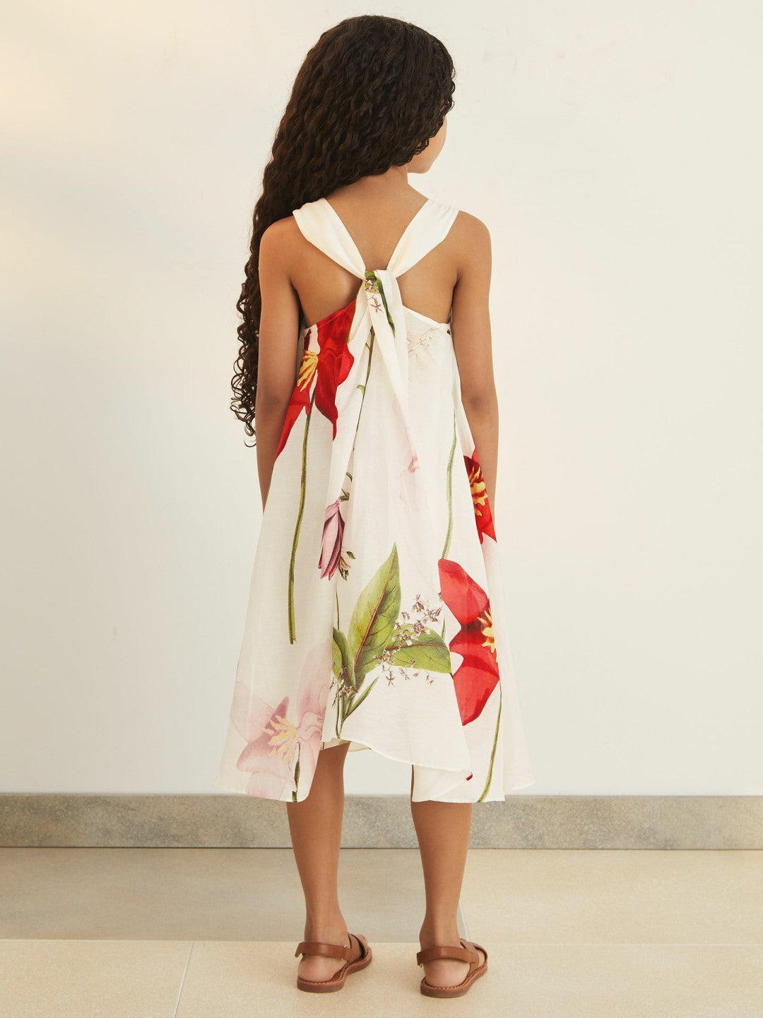 Reiss | 4-9 yrs  | NYBG Floral Maxi Dress With Linen in Ivory