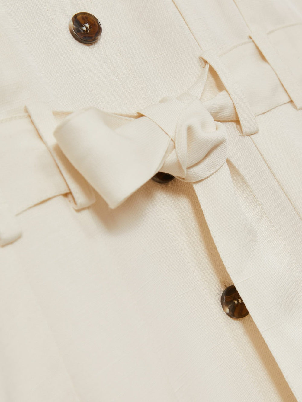 Reiss | 9-13 yrs Tie-Waist Collared Dress in Ivory