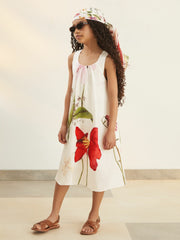 Reiss | 9-13 yrs  | NYBG Floral Maxi Dress With Linen in Ivory
