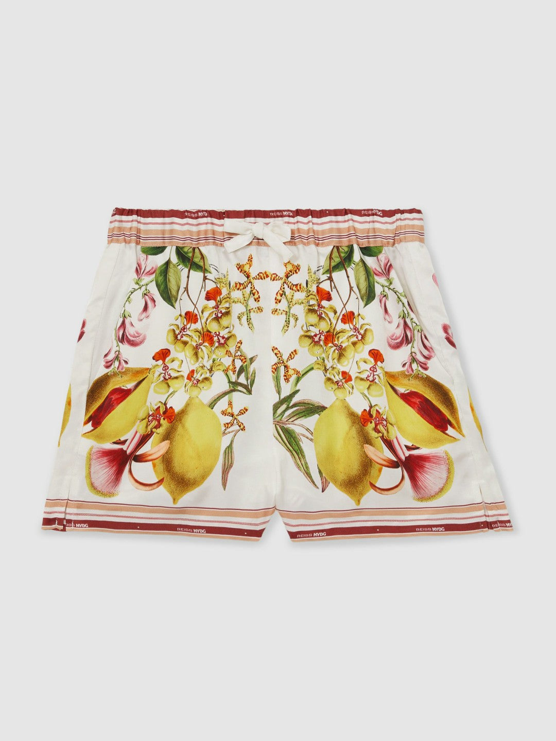 Reiss | 9-13 yrs  | NYBG Satin Floral-Print Shorts in Ivory