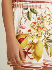 Reiss | 4-9 yrs  | NYBG Satin Floral-Print Shorts in Ivory