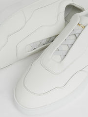 Reiss | Leather Elasticated-Lace Trainers in White