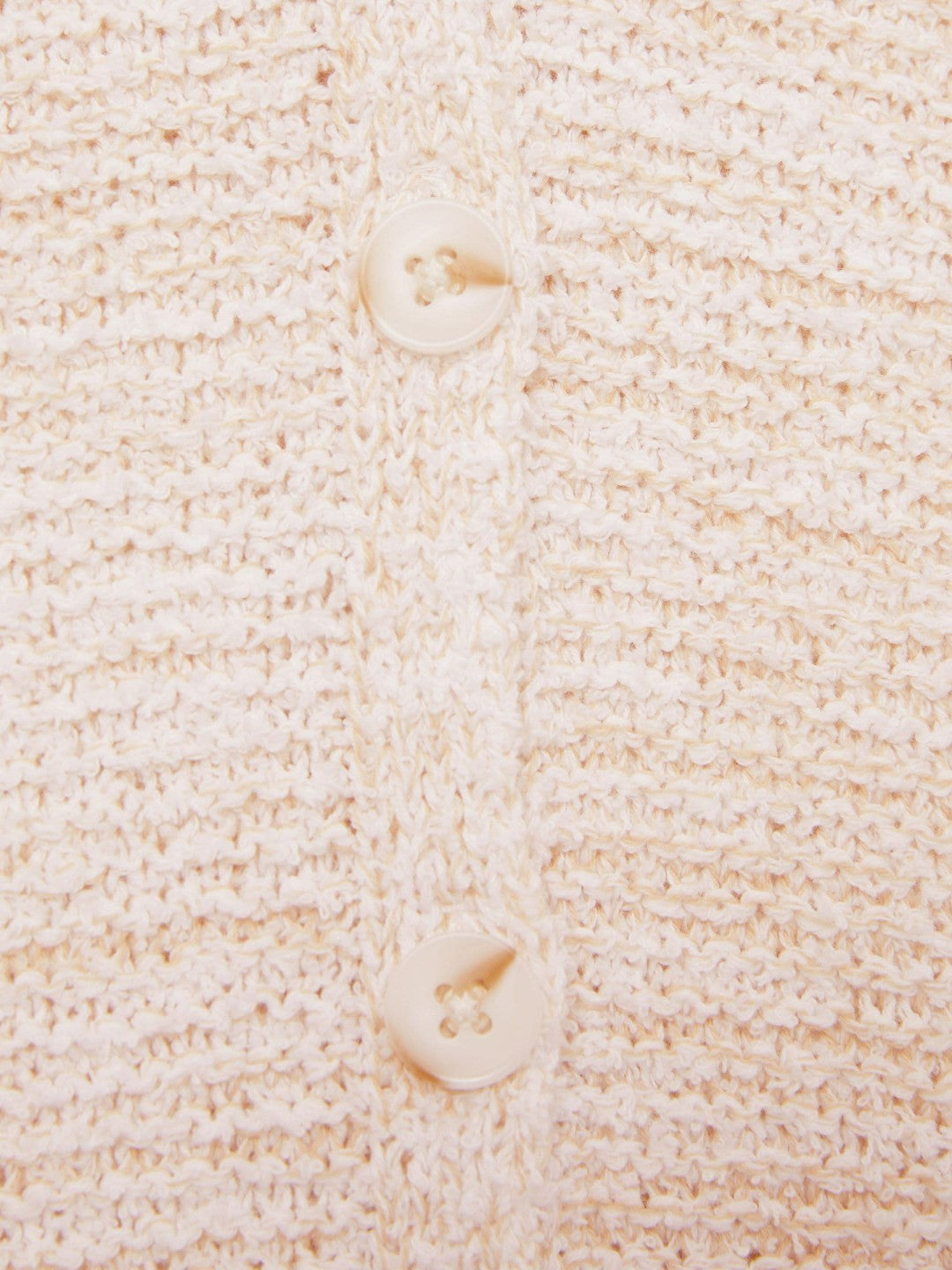 Reiss | Cotton-Linen Button-Through Knit Top in Ivory