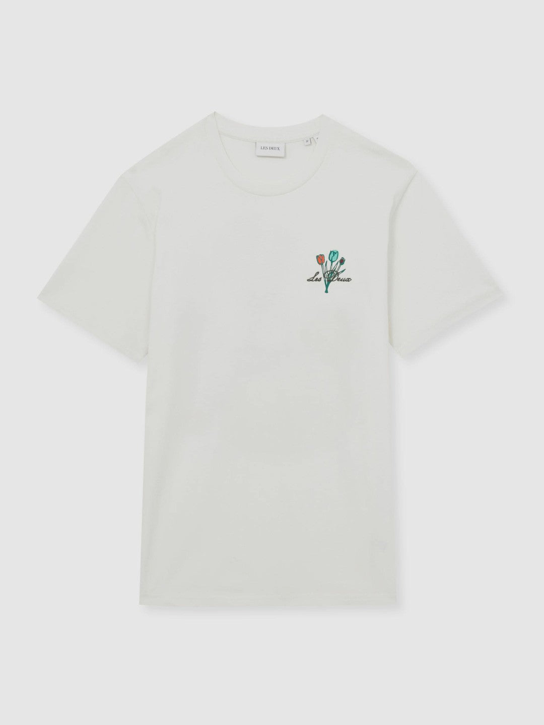 Reiss | Les Deux 100% Cotton Café Print T-Shirt in Ivory Print