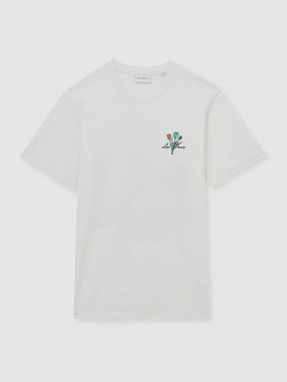 Reiss | Les Deux 100% Cotton Café Print T-Shirt in Ivory Print