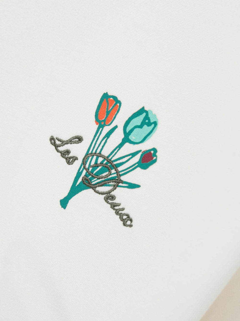 Reiss | Les Deux 100% Cotton Café Print T-Shirt in Ivory Print