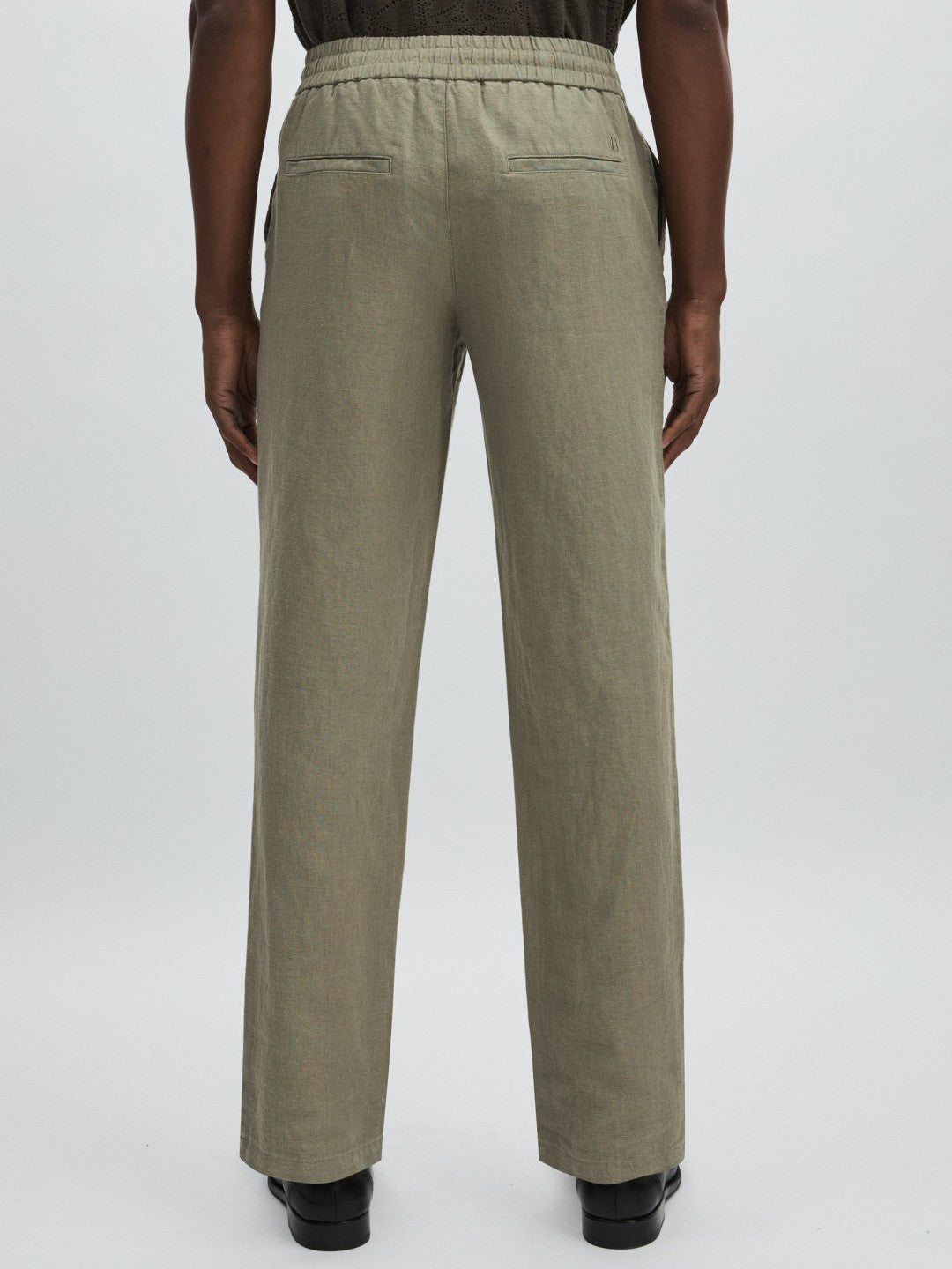 Reiss | Les Deux Drawstring Trousers in Green/Ivory