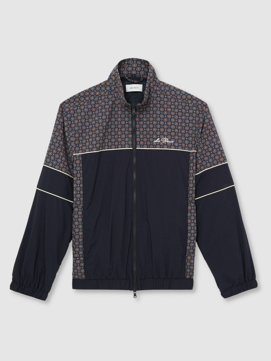 Reiss | Les Deux Printed Track Jacket in Dark Navy