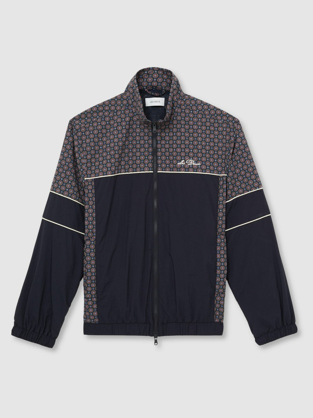 Reiss | Les Deux Printed Track Jacket in Dark Navy