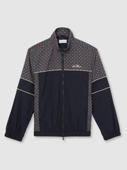 Reiss | Les Deux Printed Track Jacket in Dark Navy