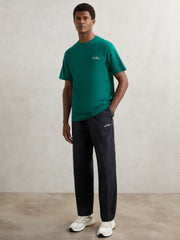 Reiss | Les Deux Technical Logo Joggers in Dark Navy