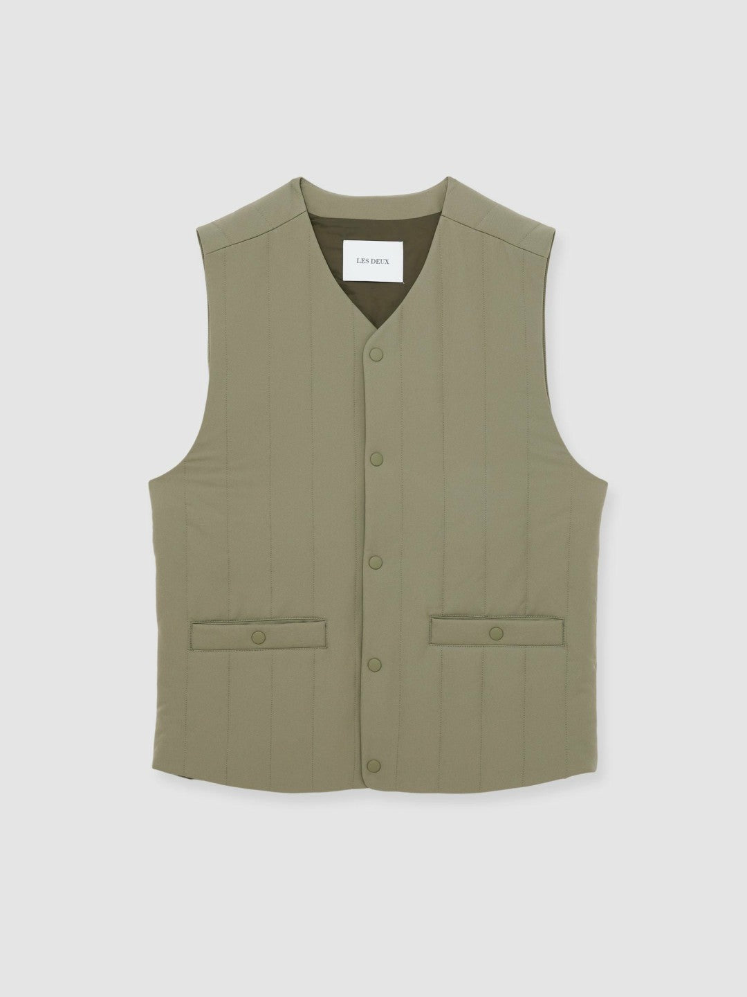 Reiss | Les Deux Quilted Technical Gilet in Green