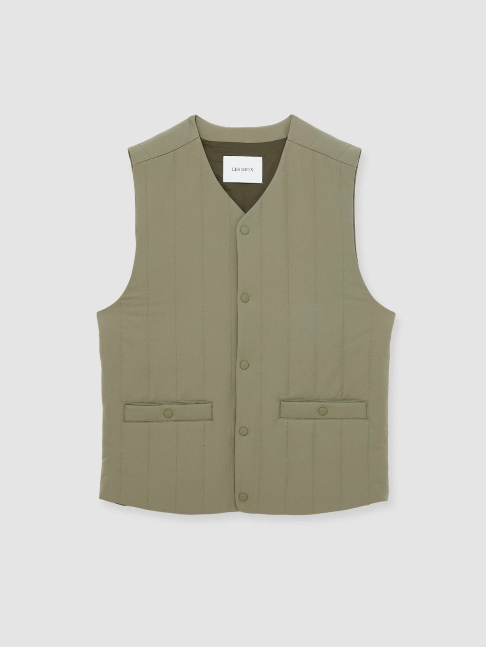 Reiss | Les Deux Quilted Technical Gilet in Green