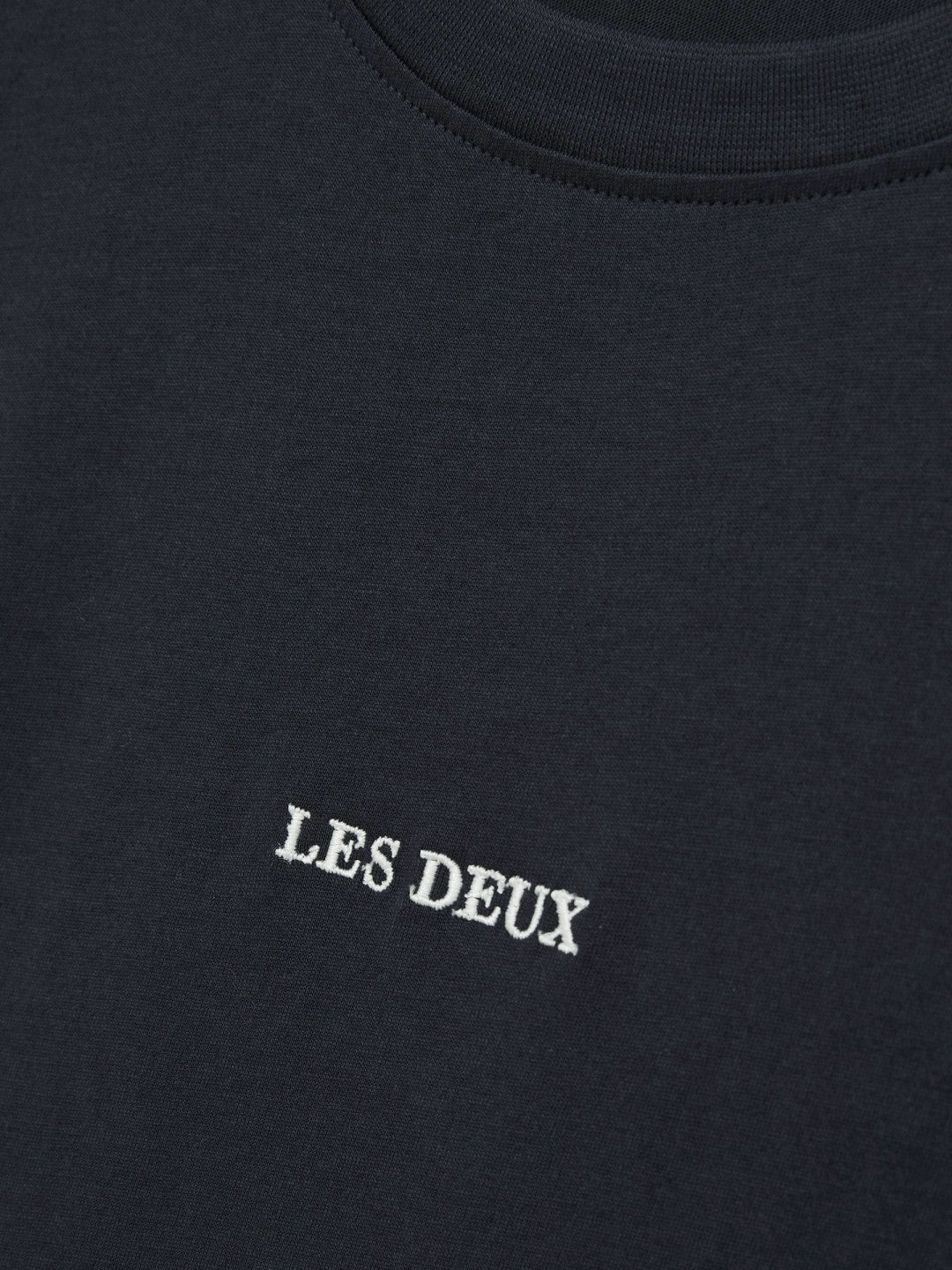 Reiss | Les Deux Cotton Logo T-Shirt in Navy Blue