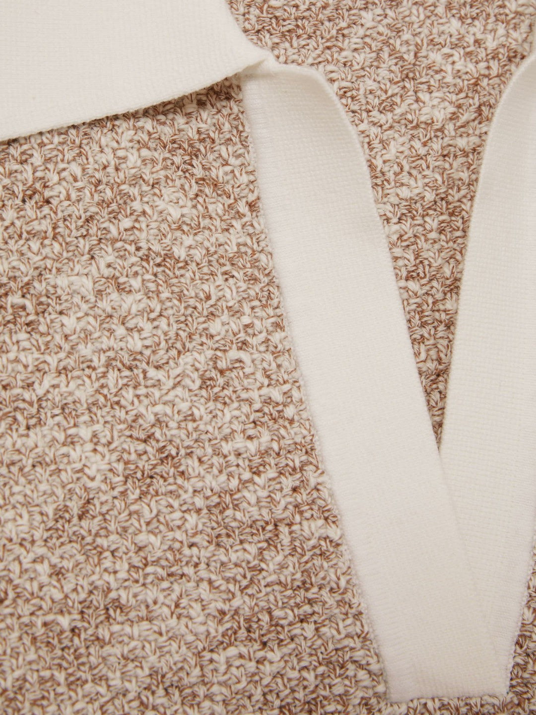 Reiss | Cotton-Blend Knit Polo Shirt in Neutral