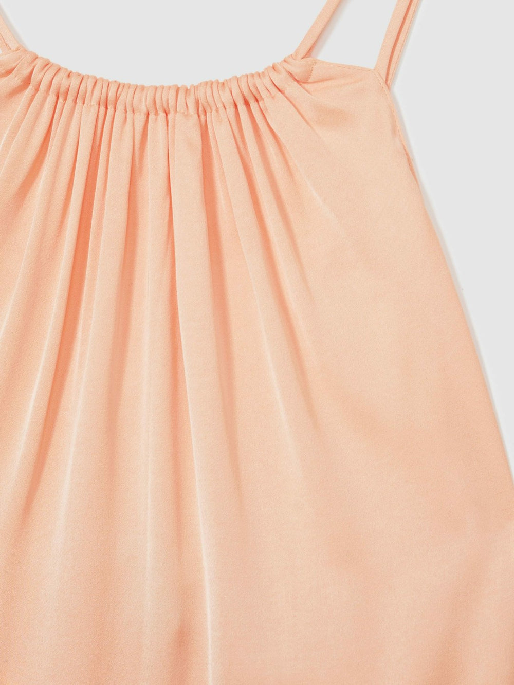 Reiss | Petite Satin Halterneck Maxi Dress in Peach