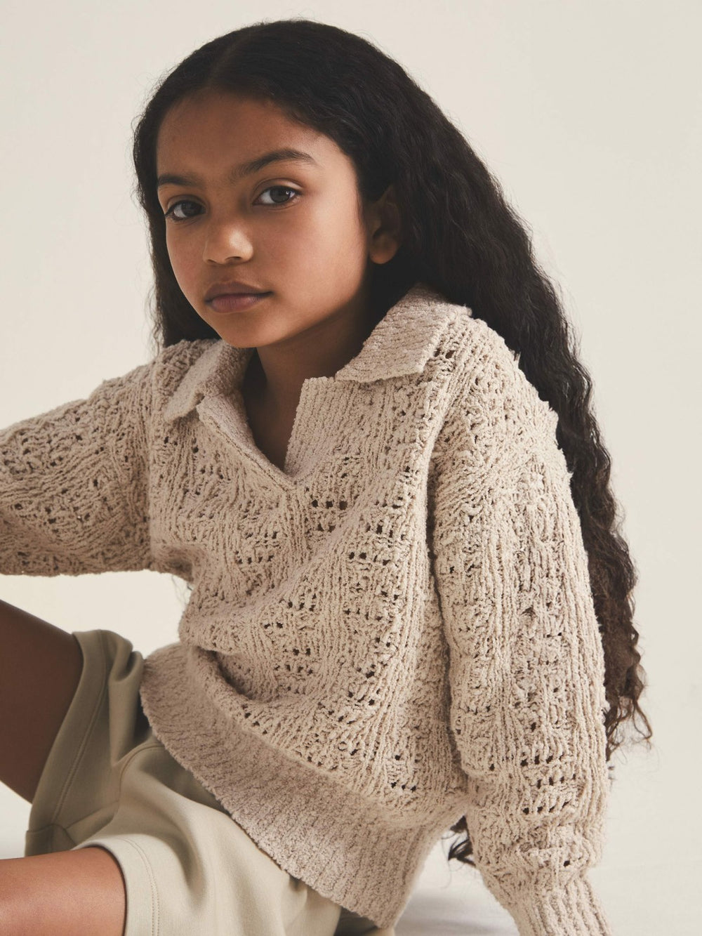 Reiss | 9-13 yrs  | 100 Ciels Bouclé Jumper in Neutral