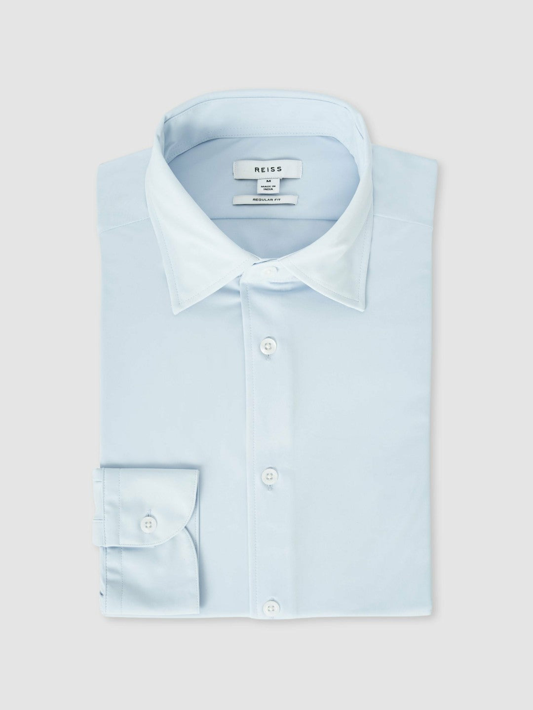 Reiss | Long-Sleeve Travel Shirt in Soft Blue