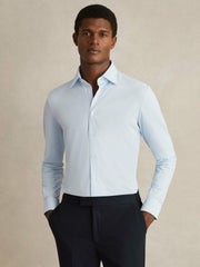 Reiss | Long-Sleeve Travel Shirt in Soft Blue