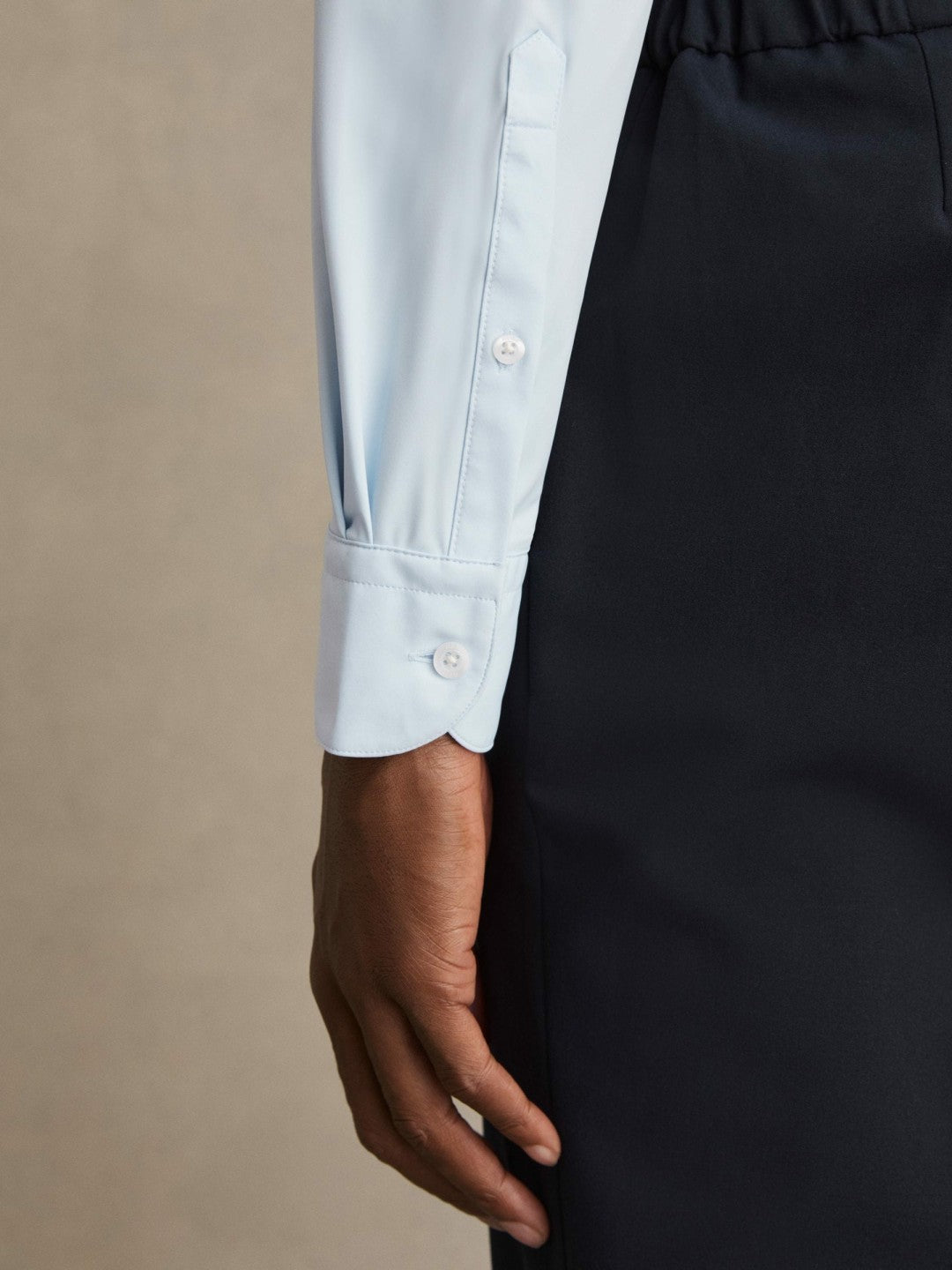 Reiss | Long-Sleeve Travel Shirt in Soft Blue