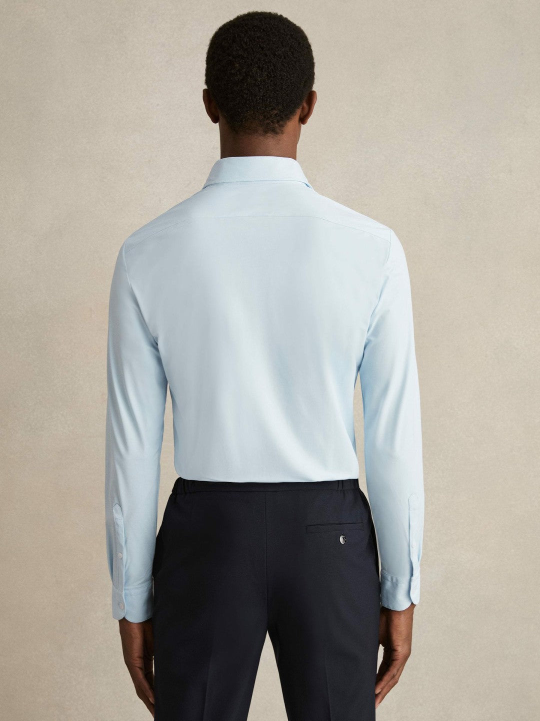 Reiss | Long-Sleeve Travel Shirt in Soft Blue