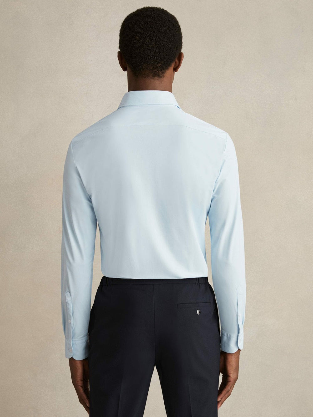 Reiss | Long-Sleeve Travel Shirt in Soft Blue