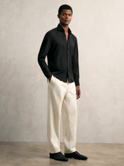 Reiss | Long-Sleeve Travel Shirt in Black