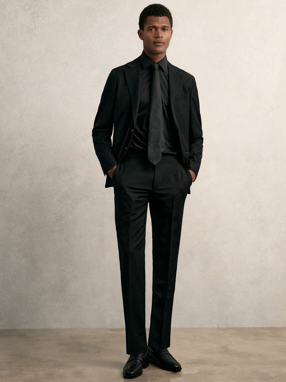 Reiss | Long-Sleeve Travel Shirt in Black