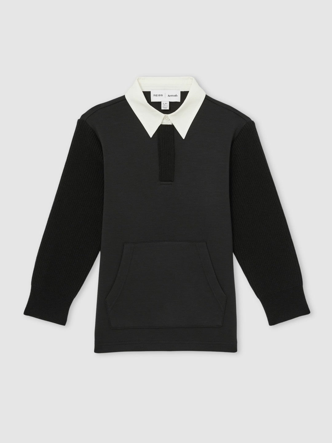 Reiss | 13-14 yrs  | Les 100 Ciels Polo Sweatshirt in Black