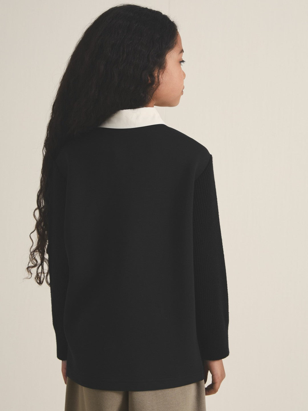 Reiss | 13-14 yrs  | Les 100 Ciels Polo Sweatshirt in Black