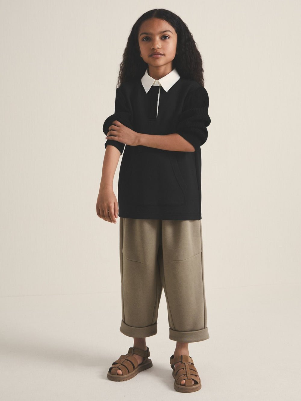 Reiss | 13-14 yrs  | Les 100 Ciels Polo Sweatshirt in Black