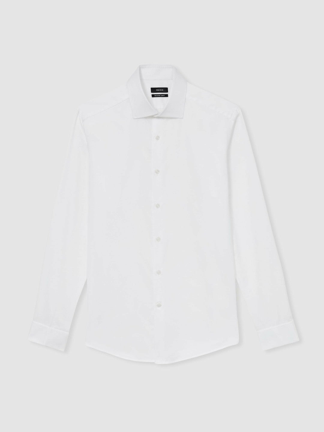 Reiss | Slim Fit Slim-Fit Cotton-Sateen Shirt in White