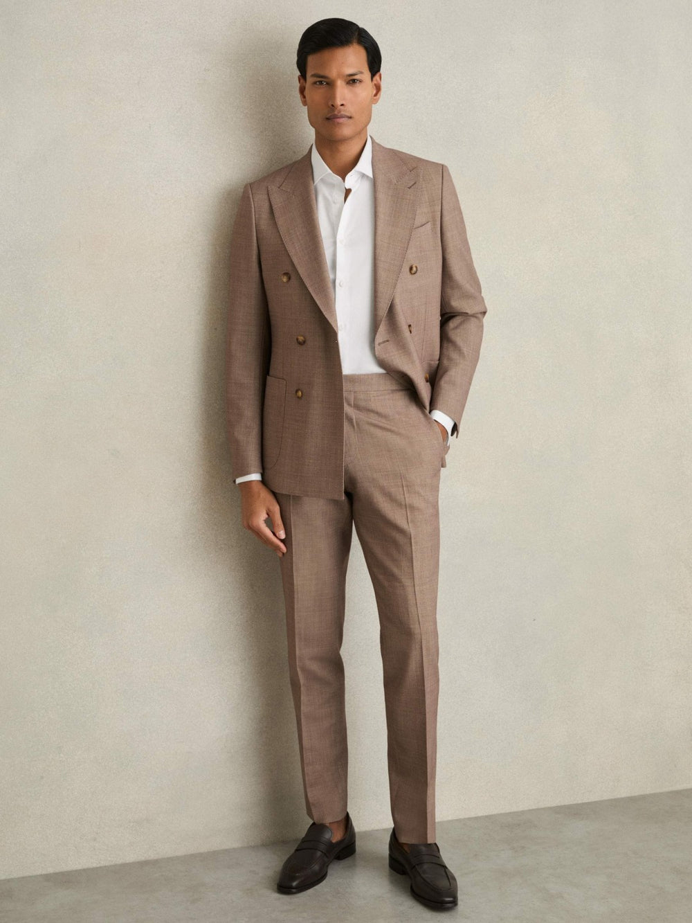 Reiss | Slim Fit Slim-Fit Cotton-Sateen Shirt in White