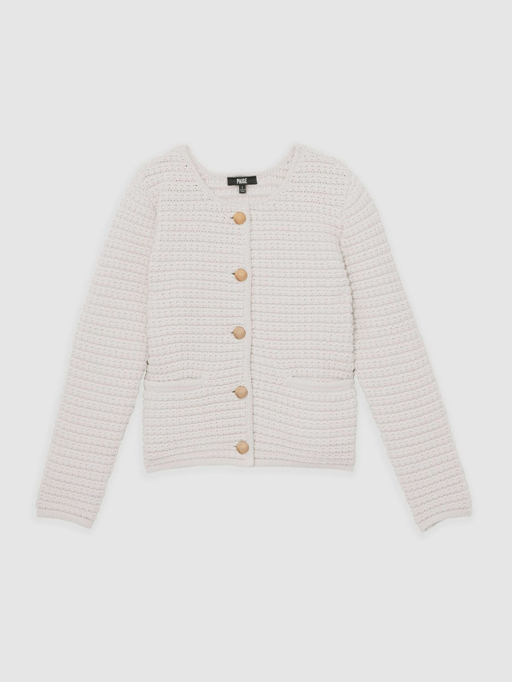 Reiss | Paige Textured-Knit Cardigan in Ivory