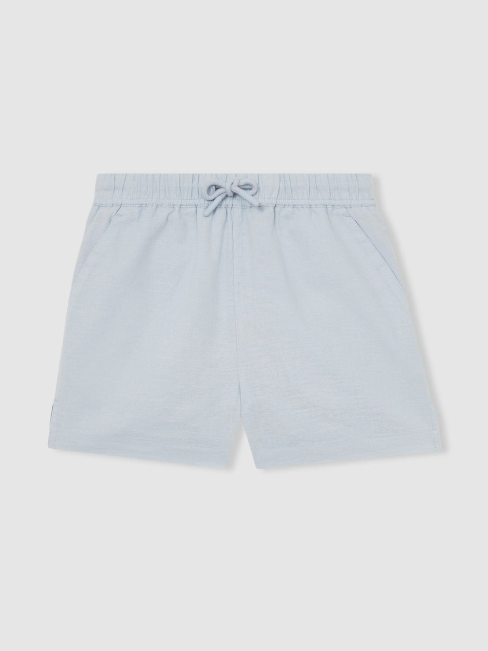 Reiss | 13-14 yrs Cotton-Linen Drawstring Shorts in Soft Blue