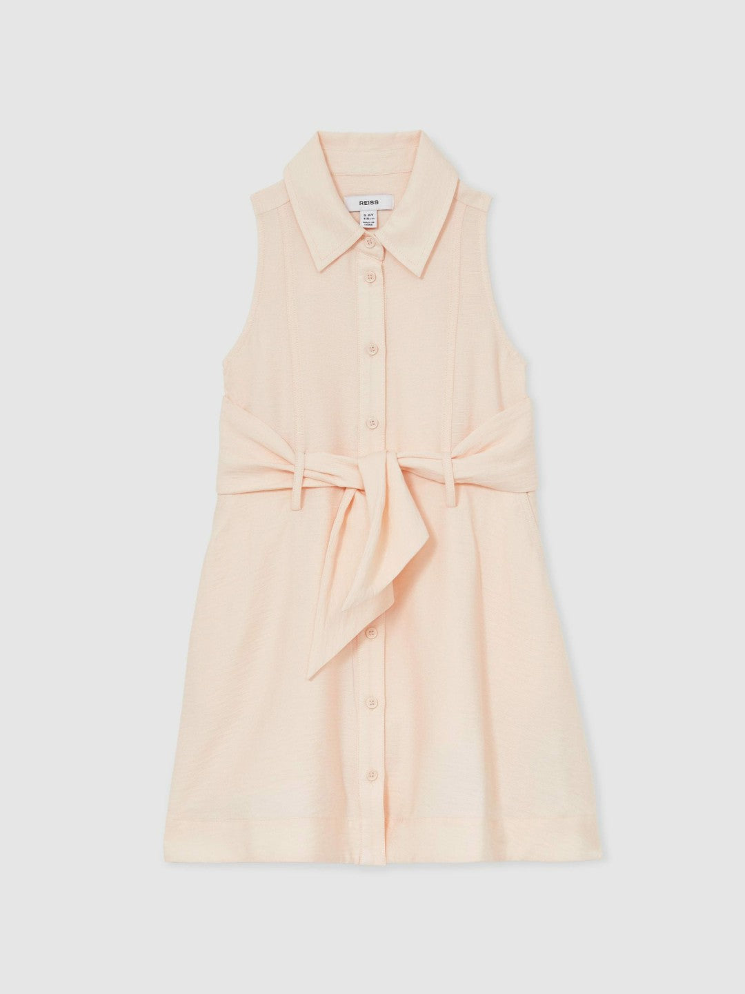 Reiss | 13-14 yrs Tie-Waist Collared Dress in Pink