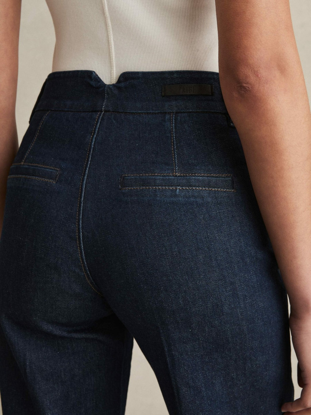 Reiss | Paige Petite Wide-Leg Jeans in Dark Edinburgh Blue