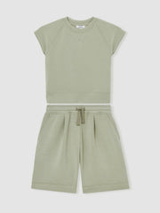 Reiss | 4-9 yrs Modal-Blend Sweatshirt And Shorts Set in Sage