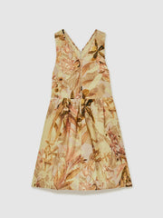 Reiss | 13-14 yrs  | NYBG Floral-Print Midi Dress in Khaki