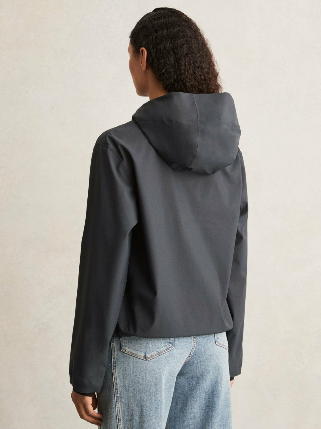 Reiss | Rains Hardshell Short Jacket in Navy