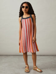 Reiss | 4-9 yrs Cotton Striped Knit Dress in Multi