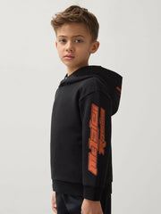 Reiss | 9-13 yrs McLaren F1 Team Cotton Logo Hoodie Unisex Fit in Black