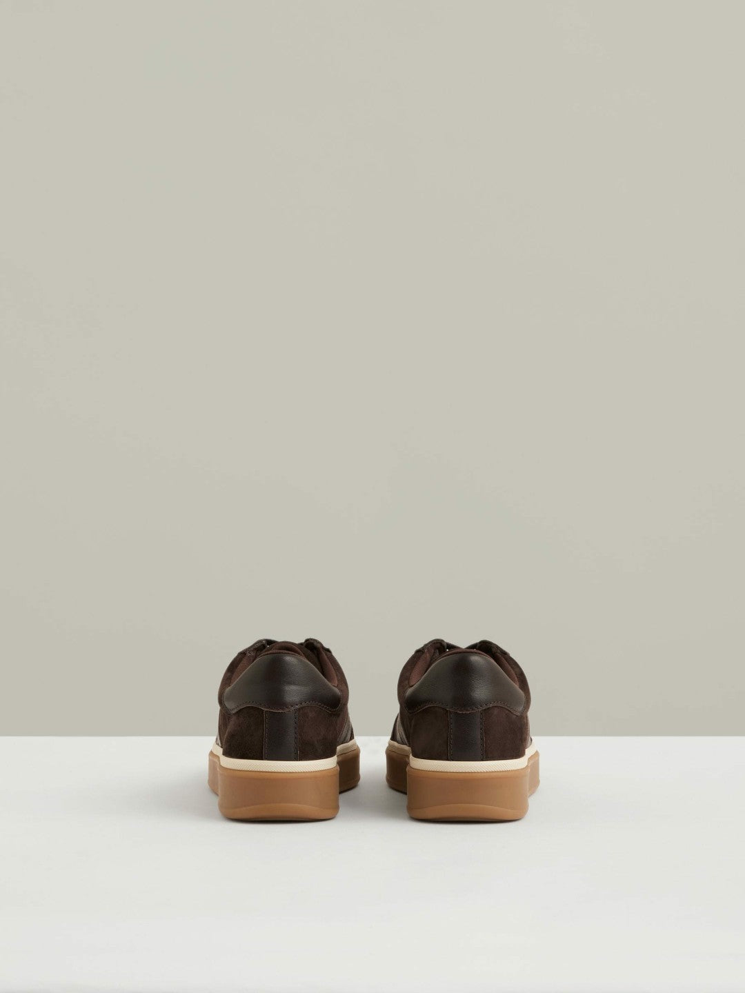 Reiss | Suede Low-Top Trainers in Chocolate