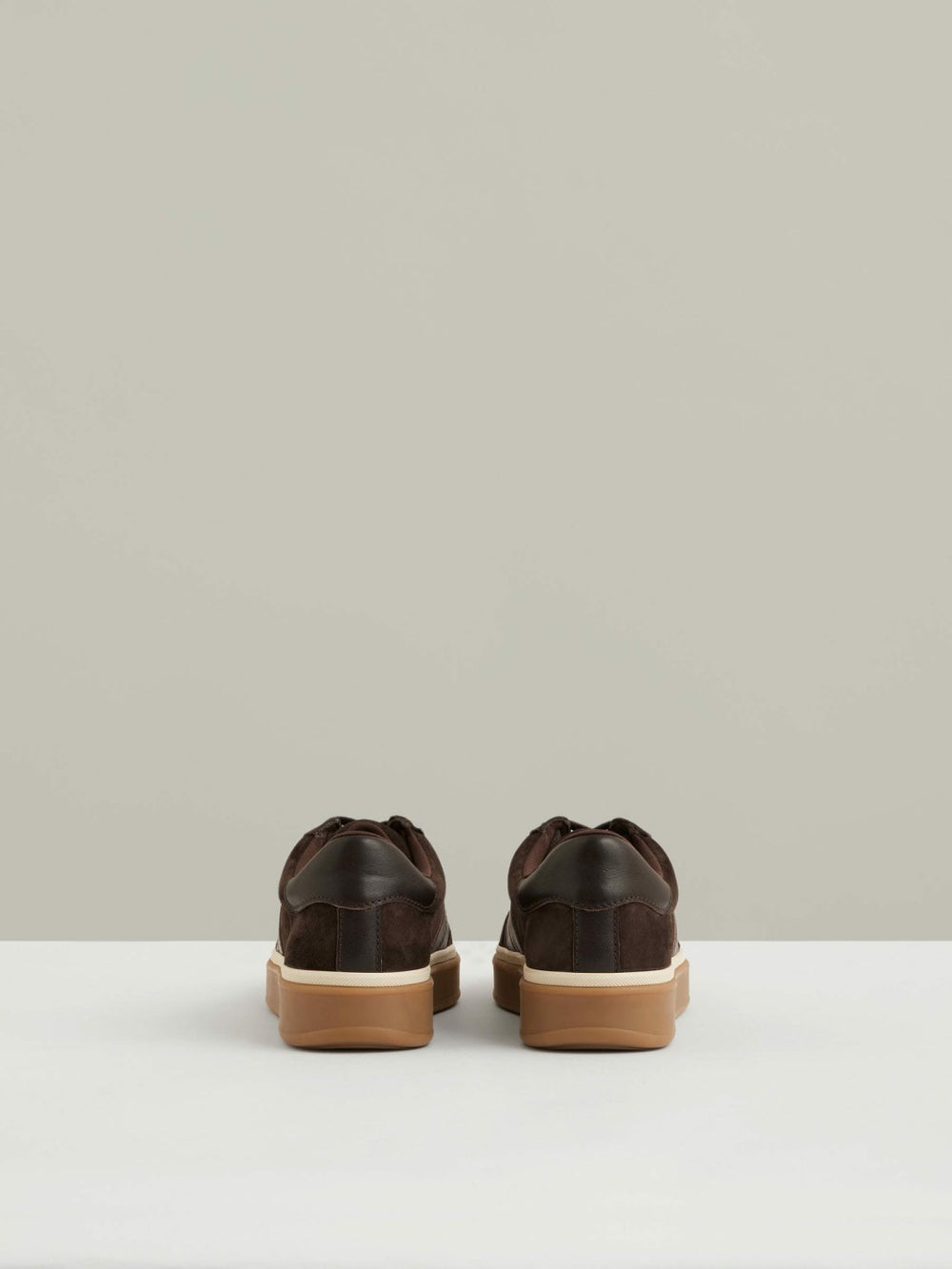Reiss | Suede Low-Top Trainers in Chocolate