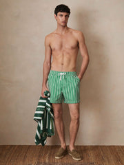 Reiss | | Ché Stripe Swim Shorts in Green/White